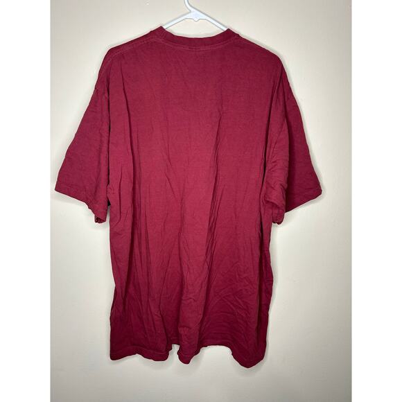 Men’s size 3XL 100% cotton red 777 triple seven T-shirt basic tee plain color - Picture 3 of 3